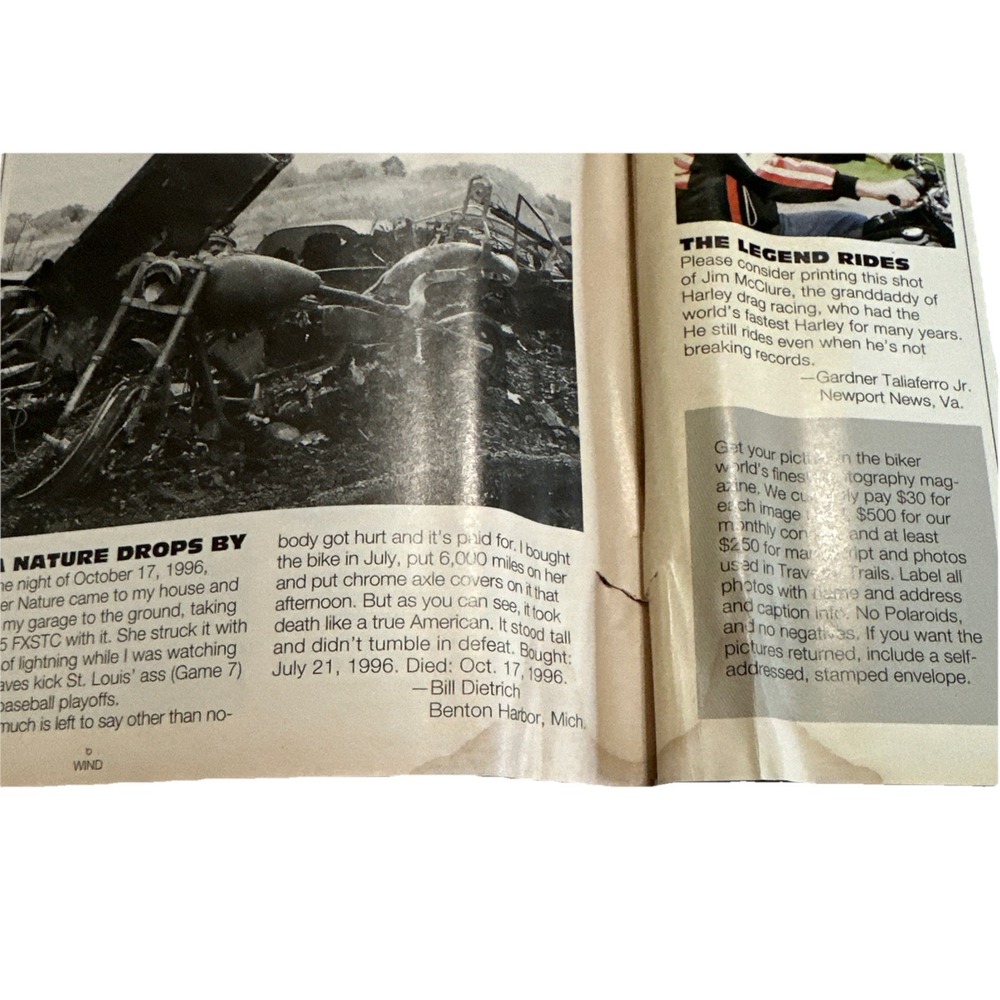 Lot Of 5 Vintage In The Wind Motorcycle Magazine 1990s Girls Cool Pictures - Picture 13 of 14